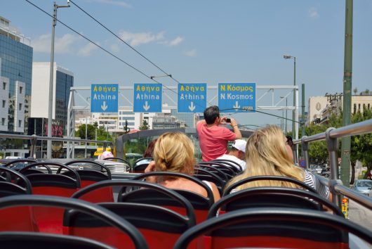 Athens Sightseeing bus. www.shutterstock.com