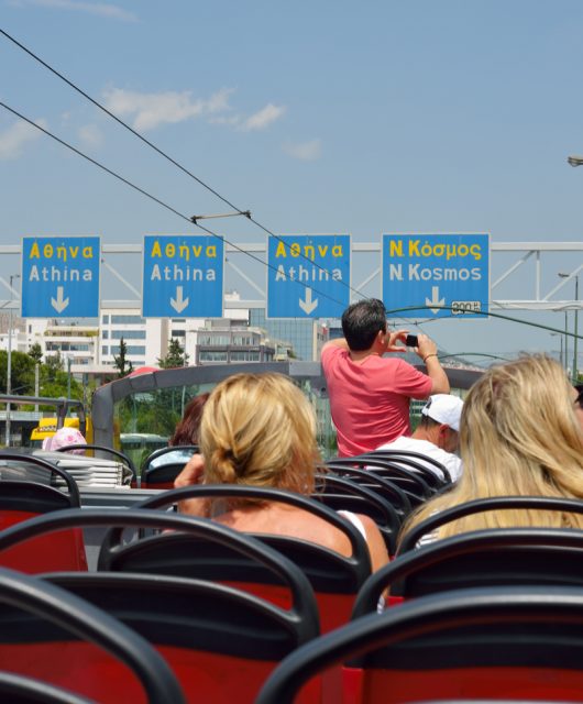 Athens Sightseeing bus. www.shutterstock.com